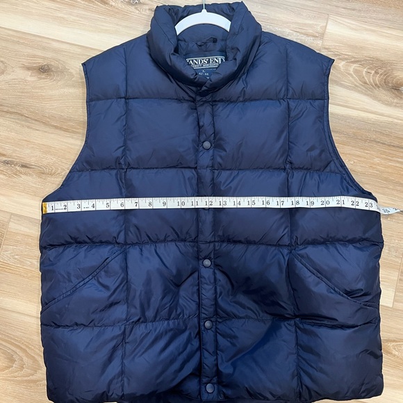 LAND’S END Men’s Blue Puffer Vest Size Large - Picture 7 of 8